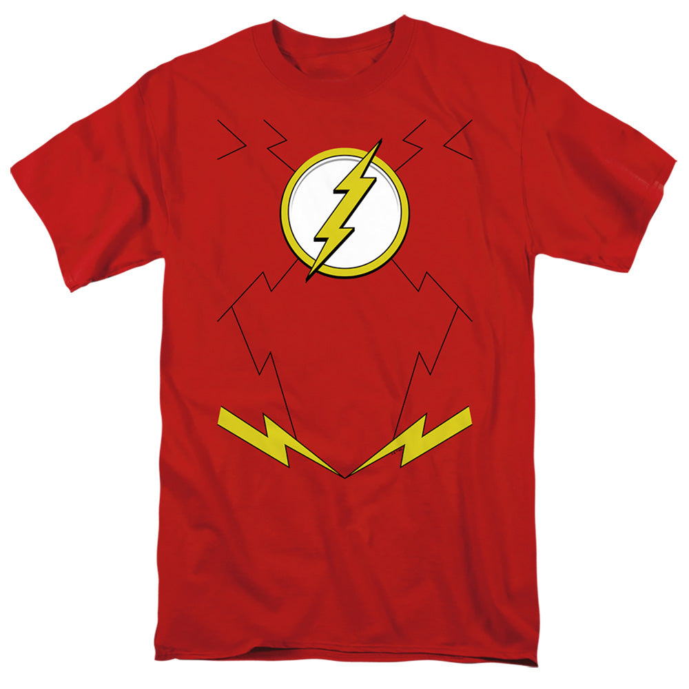 Justice League Of America New Flash Uniform Mens T Shirt Red