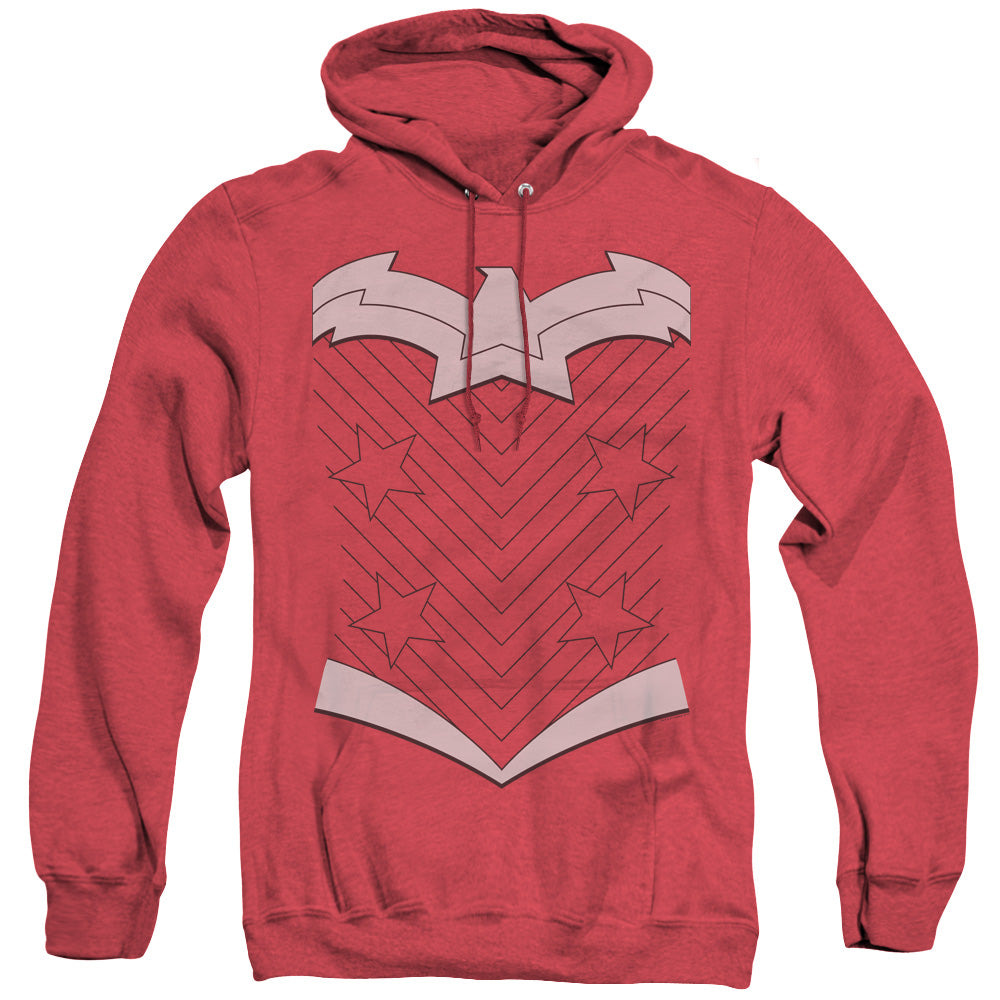 Justice League Of America New Ww Uniform Heather Mens Hoodie Red