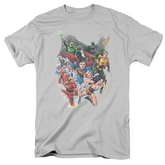 Justice League Of America Refuse To Give Up Mens T Shirt Silver