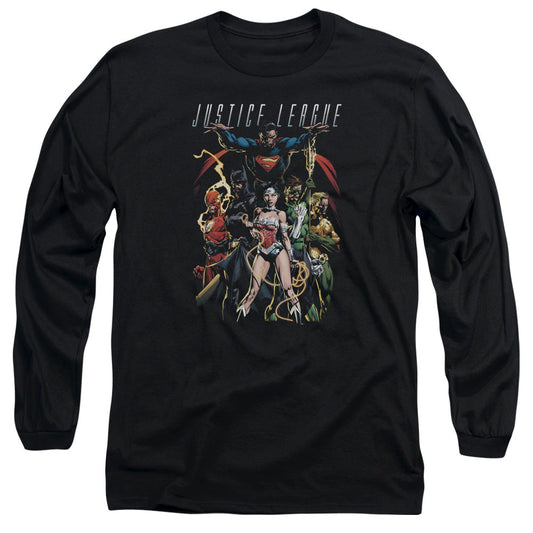 Justice League Dark Days Mens Long Sleeve Shirt Black