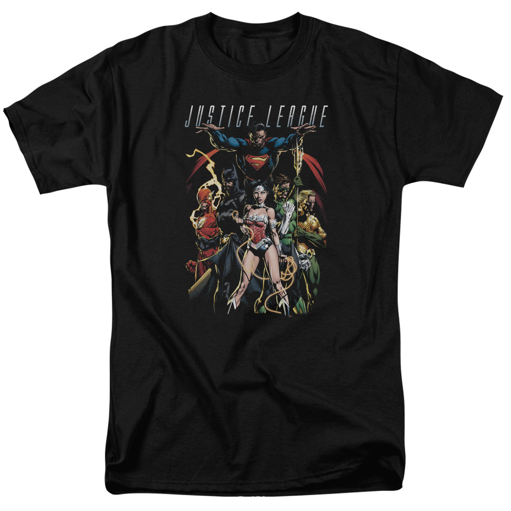 Justice League Of America Dark Days Mens T Shirt Black