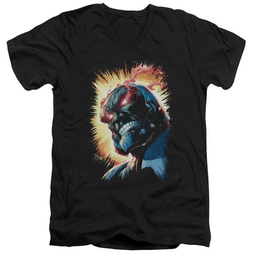Justice League Darkseid is Mens Slim Fit V-Neck T Shirt Black