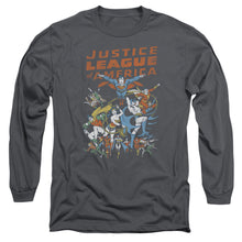 Load image into Gallery viewer, Jla Big Group Mens Long Sleeve Shirt Charcoal Officially Licensed
