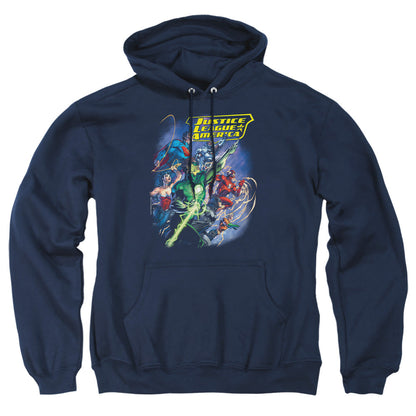 Justice League Of America Onward Mens Hoodie Navy