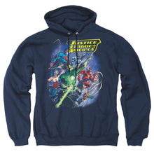 Load image into Gallery viewer, Justice League Of America Onward Mens Hoodie Navy
