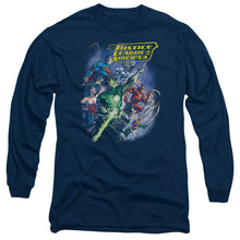 Load image into Gallery viewer, Jla Onward Mens Long Sleeve Shirt Navy Officially Licensed
