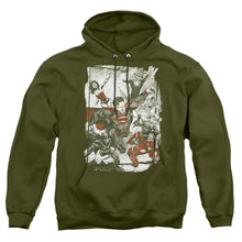 Load image into Gallery viewer, Justice League Of America Green And Red Mens Hoodie Military Green
