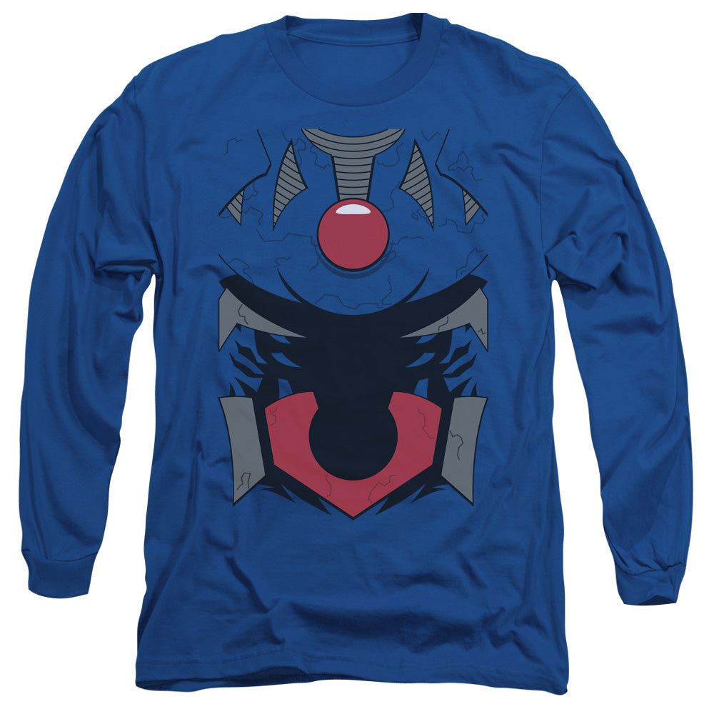 Justice League Of America Darkseid Uniform Mens Long Sleeve Shirt Royal Blue