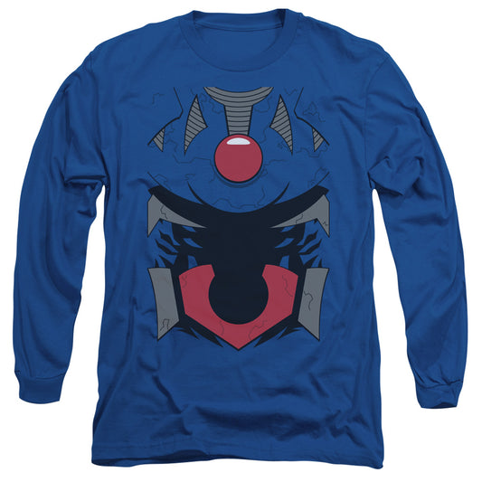 Jla Darkseid Mens Long Sleeve Shirt Royal Officially Licensed
