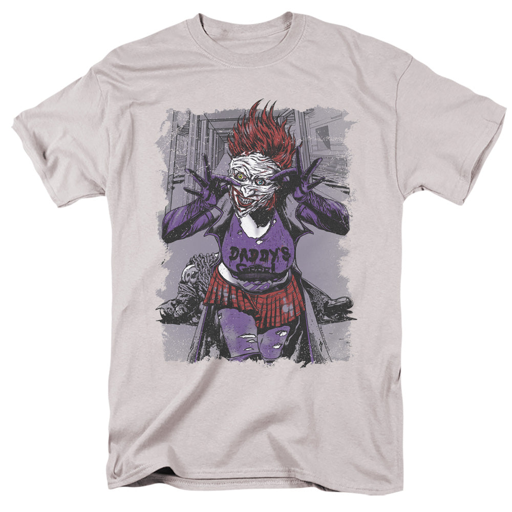 Justice League Jokers Daughter Mens T Shirt Silver