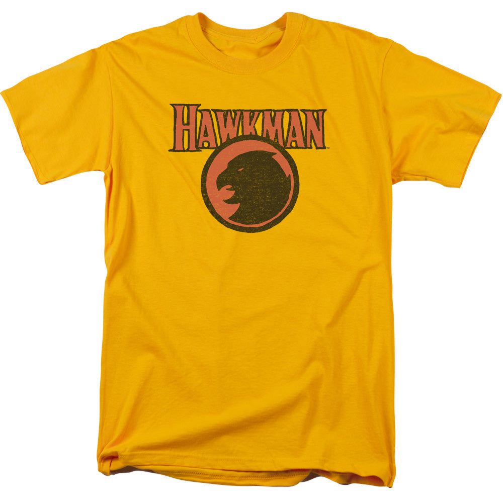 Justice League Of America Rough Hawk Mens T Shirt Gold