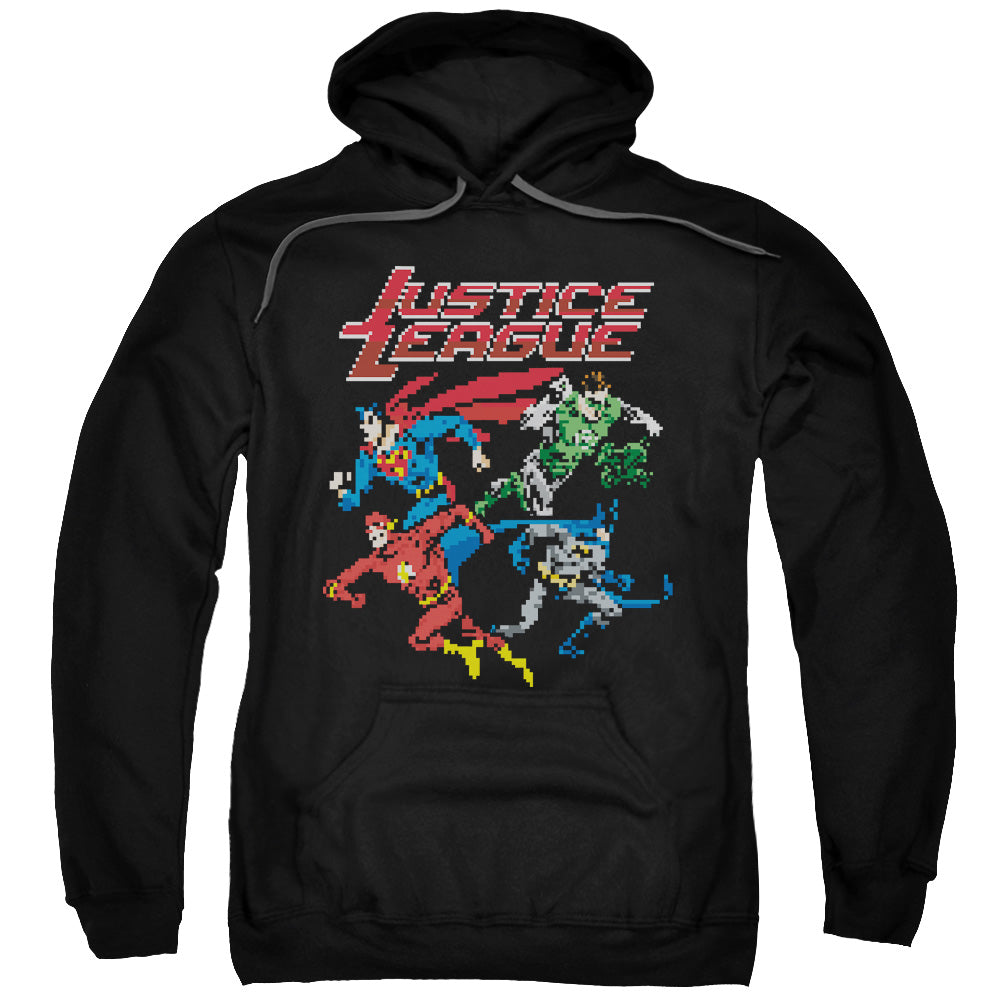 Justice League Pixel League Mens Hoodie Black