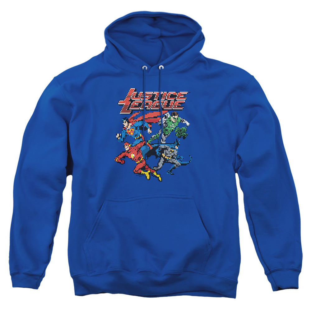 Justice League Of America Pixel League Mens Hoodie Royal