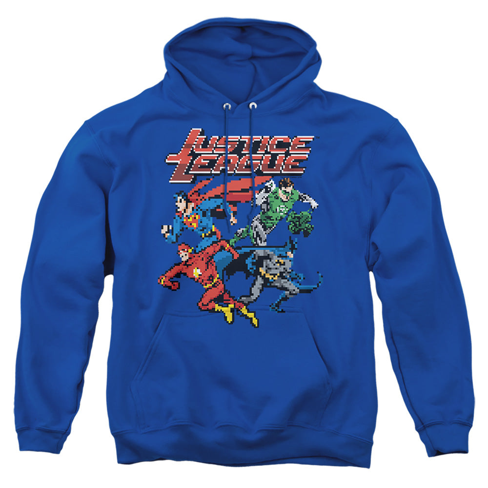 Justice League Of America Pixel League Mens Hoodie Royal Blue
