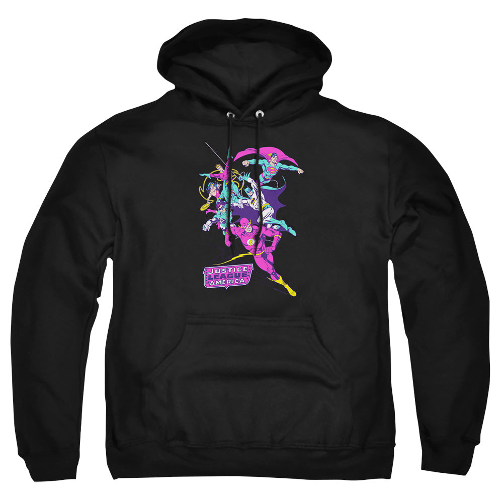 Justice League Of America Colorful League Mens Hoodie Black