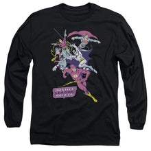 Load image into Gallery viewer, Jla Colorful League Mens Long Sleeve Shirt Black Officially Licensed
