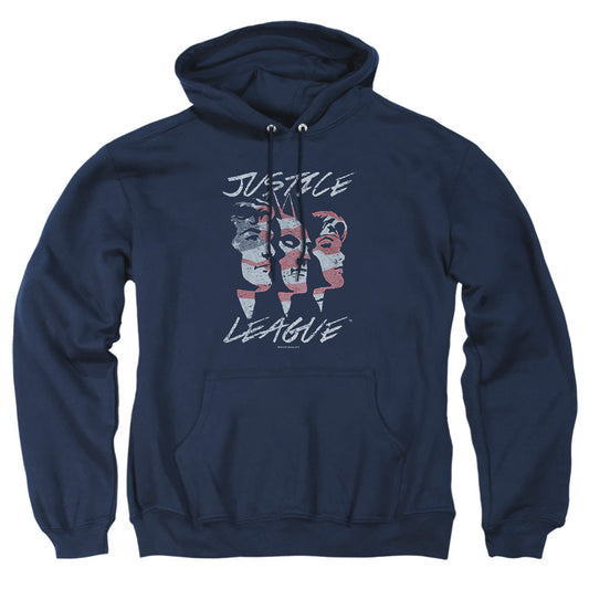 Justice League Of America Justice For America Mens Hoodie Navy