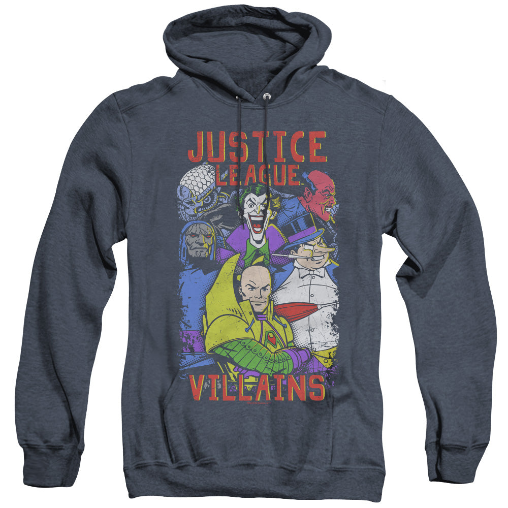 Justice League Of America Villains Heather Mens Hoodie Navy