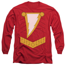 Load image into Gallery viewer, Jla Shazam Mens Long Sleeve Shirt Red Officially Licensed
