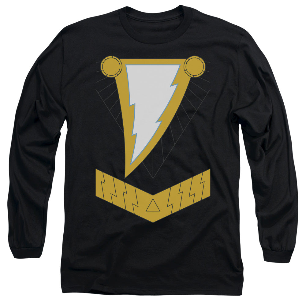 Jla Black Adam Mens Long Sleeve Shirt Black Officially Licensed