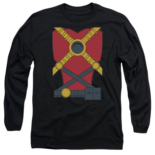 Jla Red Robin Mens Long Sleeve Shirt Black Officially Licensed