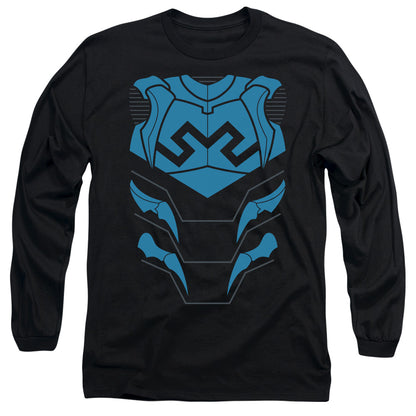 Jla Blue Beetle Mens Long Sleeve Shirt Black Officially Licensed