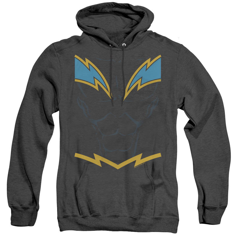 Justice League Of America Black Lightning Heather Mens Hoodie Black
