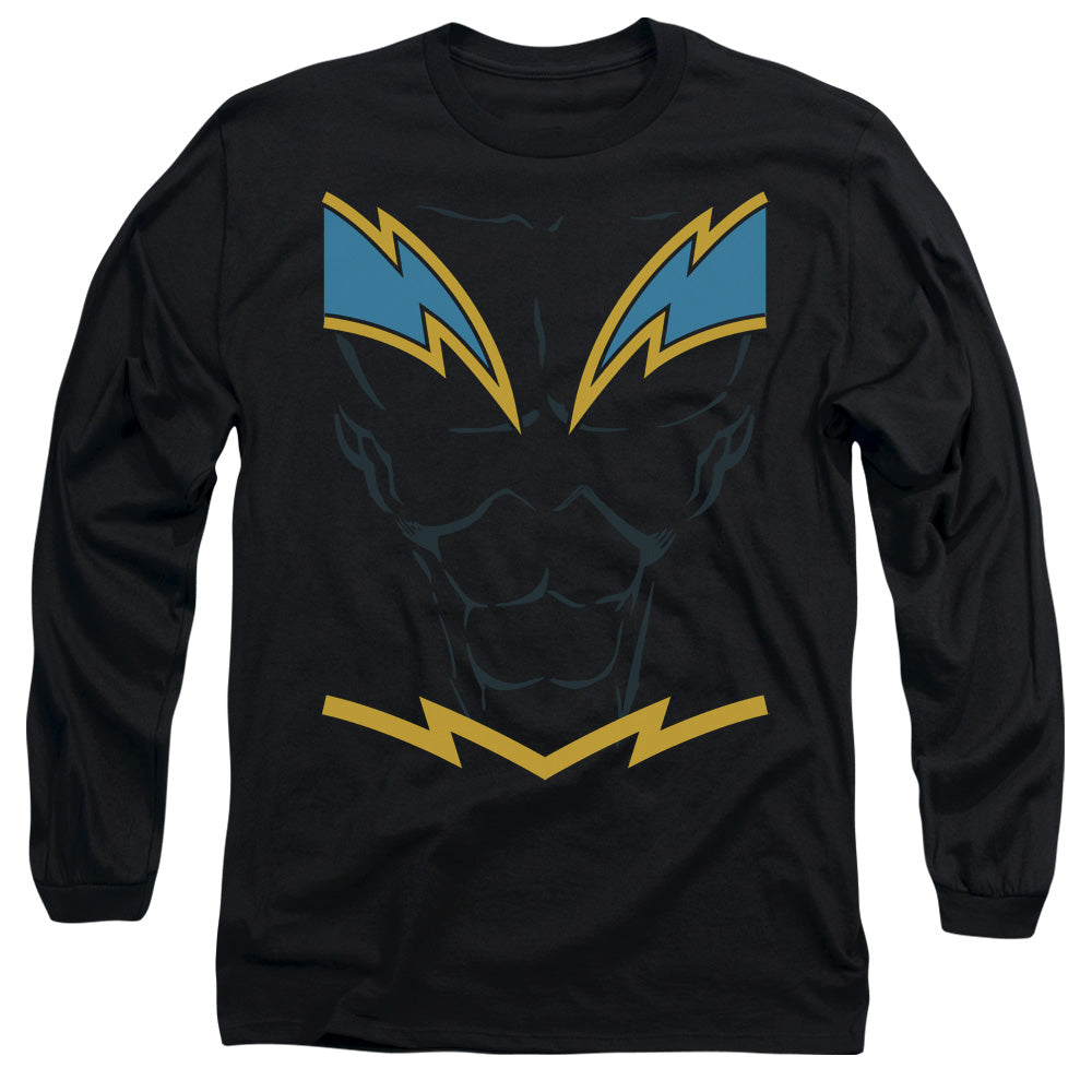 Jla Black Lightning Mens Long Sleeve Shirt Black Officially Licensed