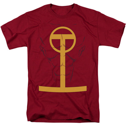 Jla Red Tornado Mens T Shirt Cardinal