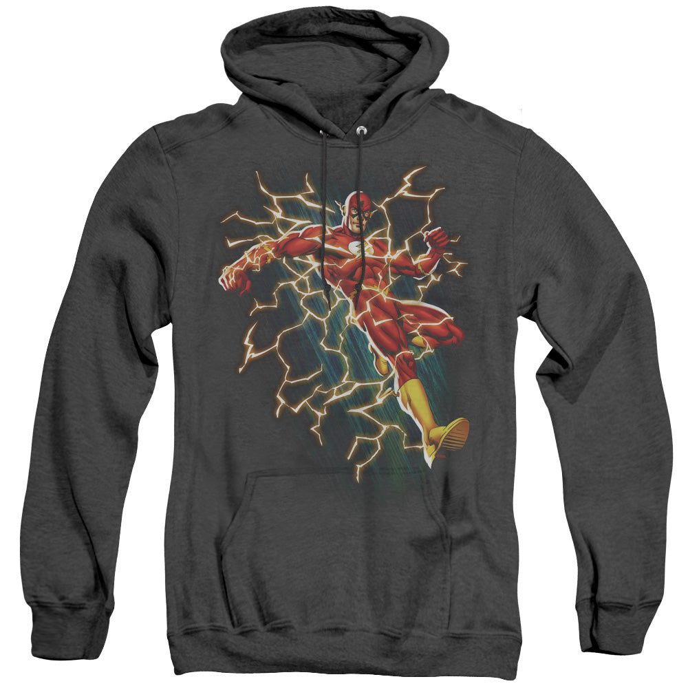 Justice League Electric Death Heather Mens Hoodie Black