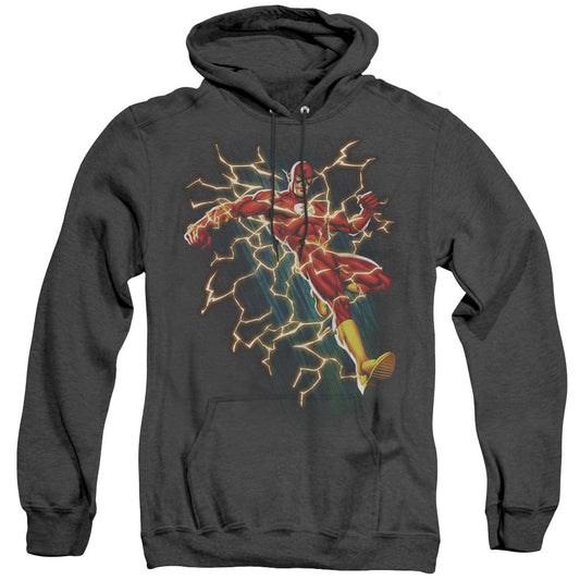 Justice League Electric Death Heather Mens Hoodie Black