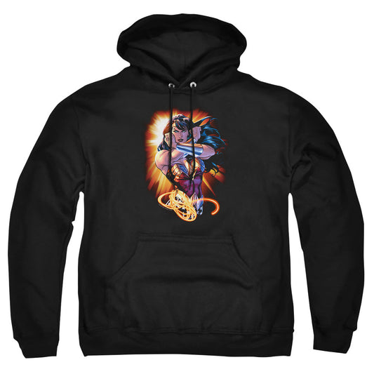 Justice League Of America Wonder Rays Mens Hoodie Black