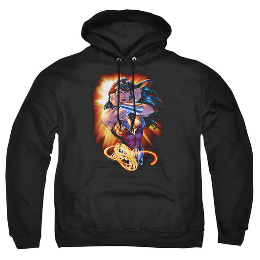 Justice League Of America Wonder Rays Mens Hoodie Black