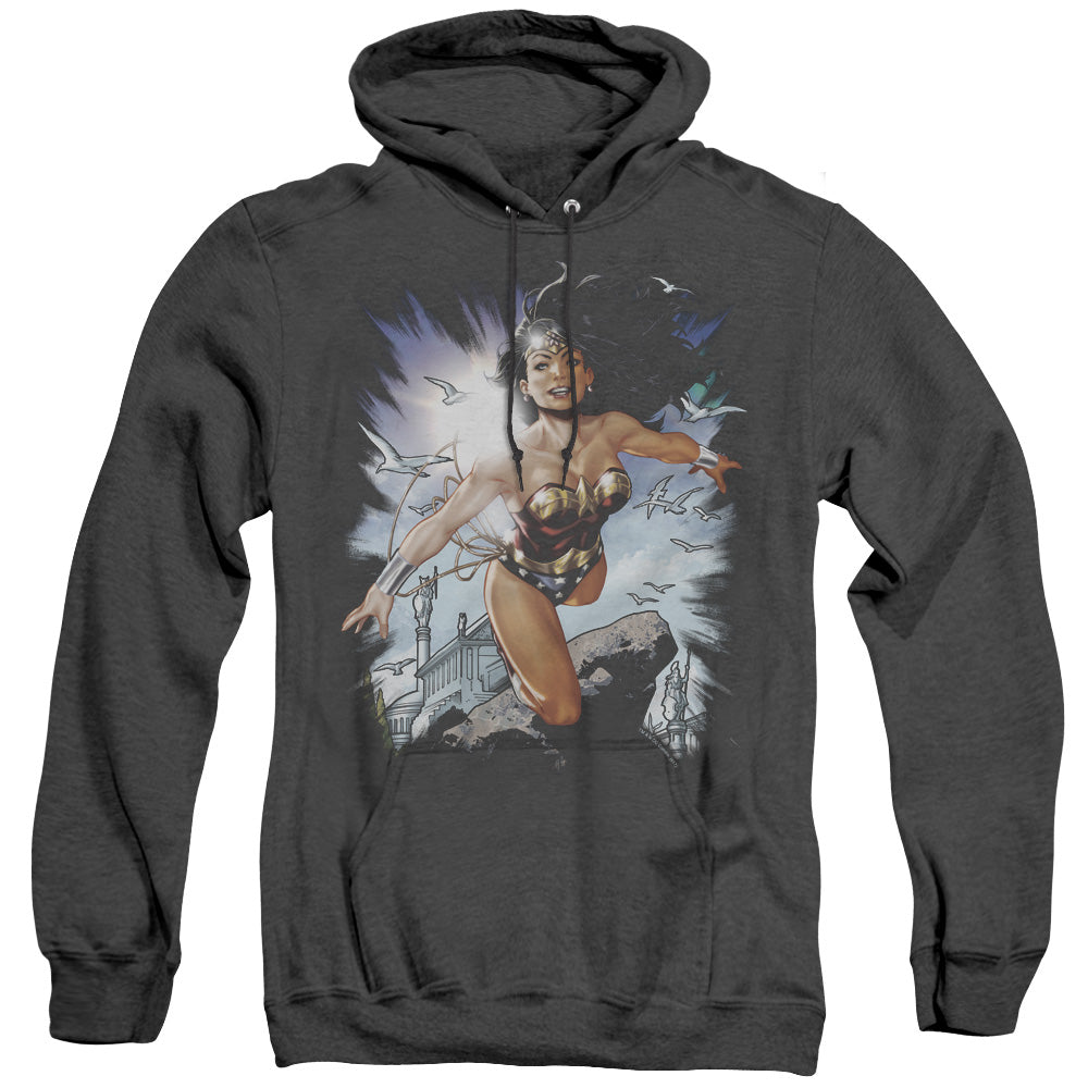 Justice League Of America Of Themyscira Heather Mens Hoodie Black
