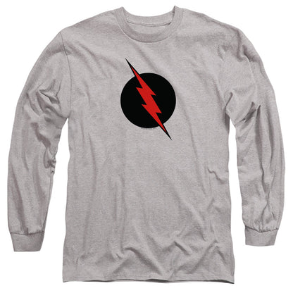 Jla Reverse Flash Mens Long Sleeve Shirt Athletic Heather Officially Licensed