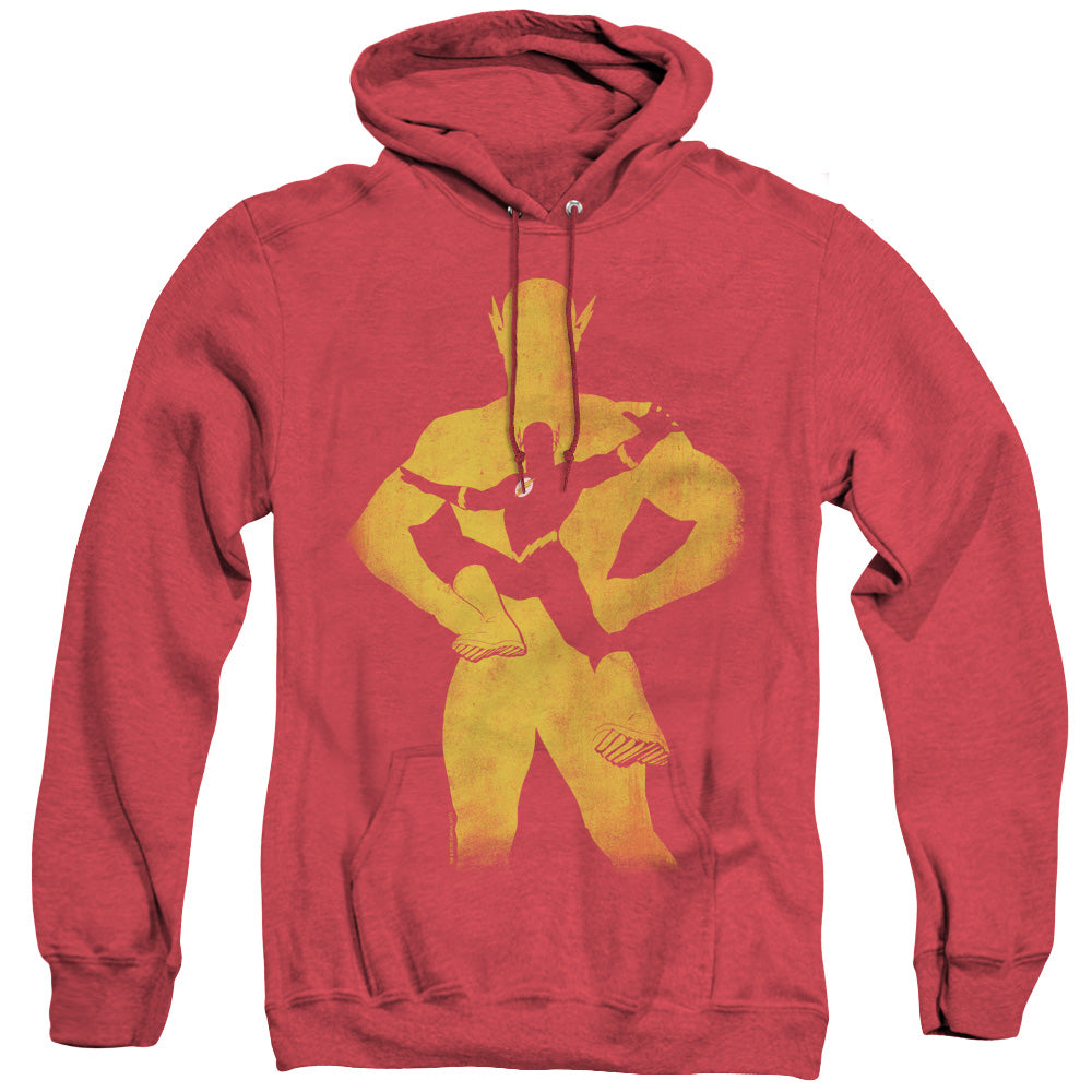 Justice League Of America Flash Knockout Heather Mens Hoodie Red