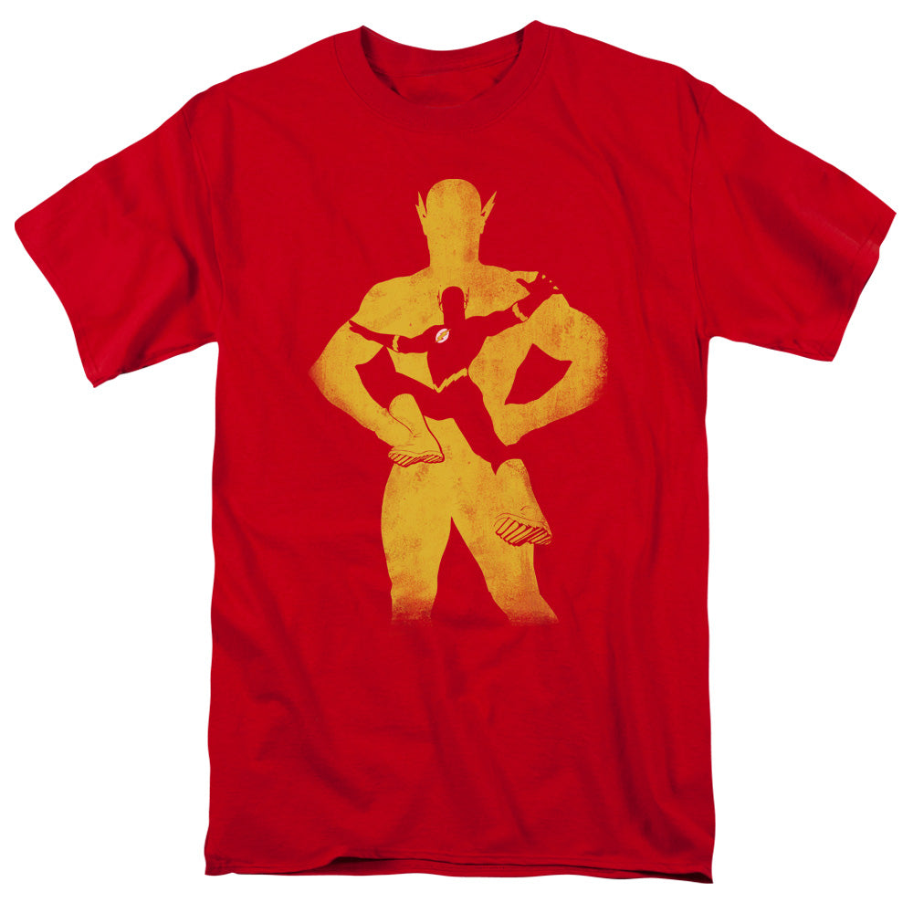 Justice League Of America Flash Knockout Mens T Shirt Red