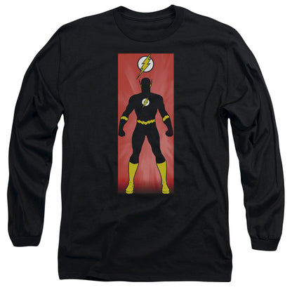 Jla Flash Block Mens Long Sleeve Shirt Black Officially Licensed