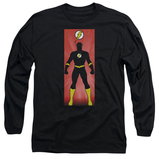 Jla Flash Block Mens Long Sleeve Shirt Black Officially Licensed