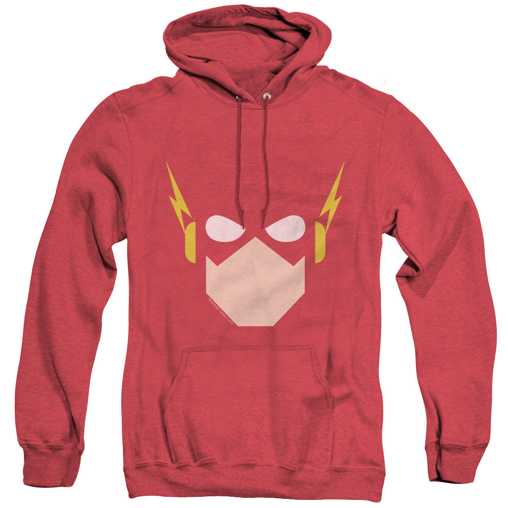 Justice League Of America Flash Head Heather Mens Hoodie Red
