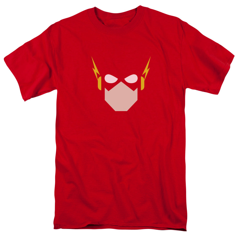 Justice League Of America Flash Head Mens T Shirt Red