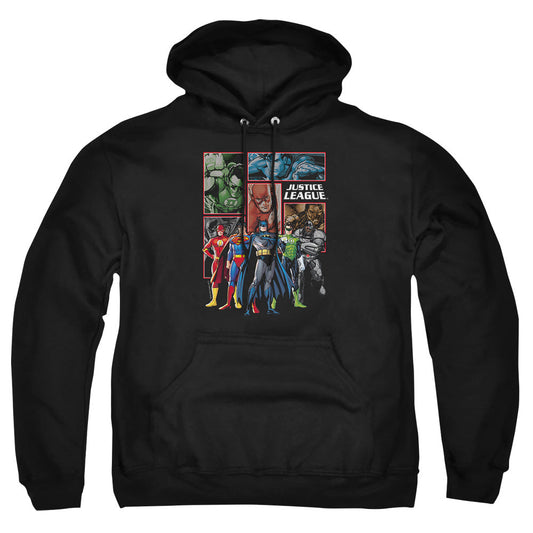Justice League Of America New Justice League Of America Panels Mens Hoodie Black