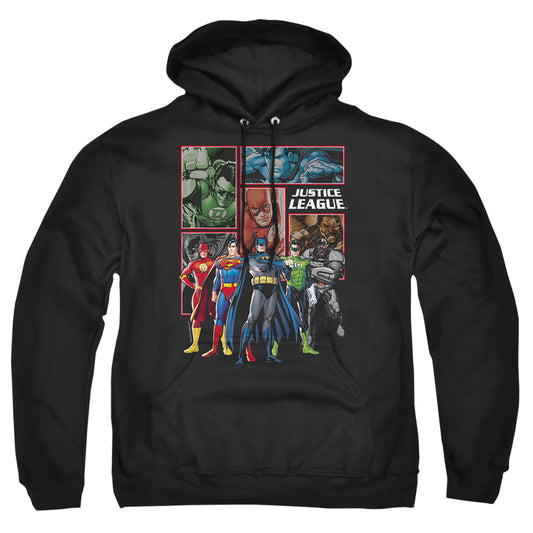 Justice League Of America New Justice League Of America Panels Mens Hoodie Black
