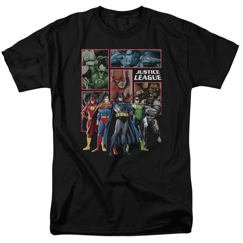 Justice League Of America New Justice League Of America Panels Mens T Shirt Black