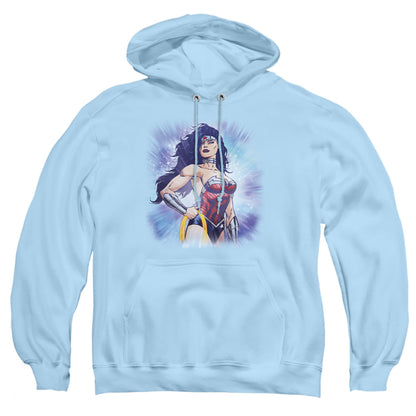 Justice League Of America Warrior Mens Hoodie Light Blue