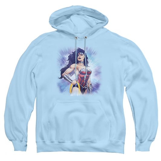 Justice League Of America Warrior Mens Hoodie Light Blue