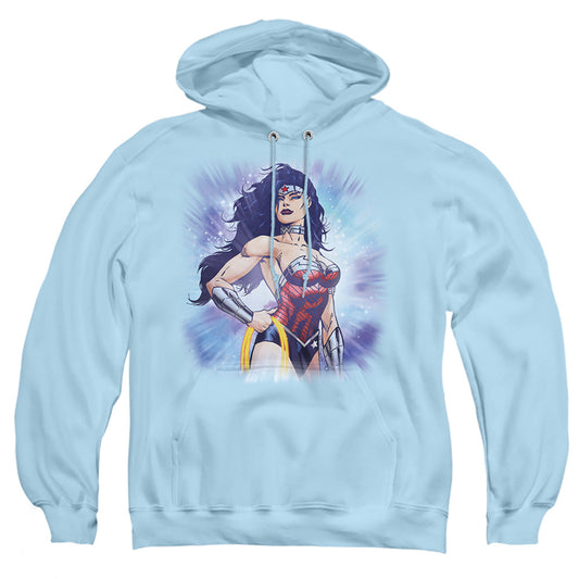 Justice League Of America Warrior Mens Hoodie Light Blue