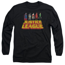 Load image into Gallery viewer, Jla Standing Above Mens Long Sleeve Shirt Black Officially Licensed
