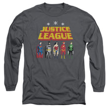 Load image into Gallery viewer, Jla Standing Below Mens Long Sleeve Shirt Charcoal Officially Licensed
