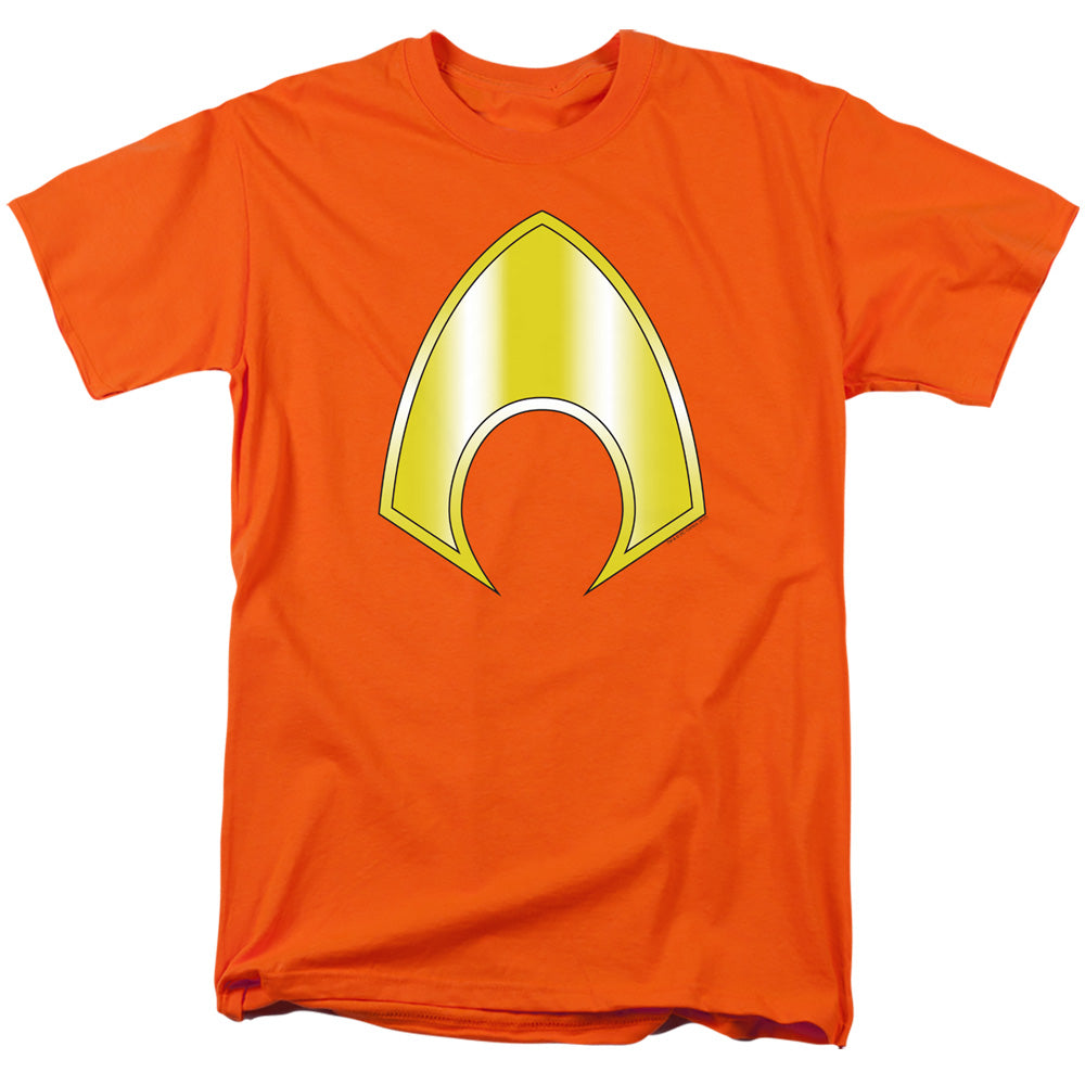 Justice League Of America Aquaman Logo Mens T Shirt Orange